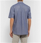Sunspel - Mélange Selvedge Cotton-Chambray Shirt - Blue