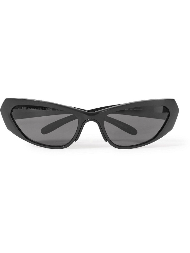 Photo: Balenciaga - Rectangular-Frame Aluminium Sunglasses