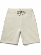 Nanushka - Julen Straight-Leg Cotton-Blend Drawstring Shorts - Neutrals