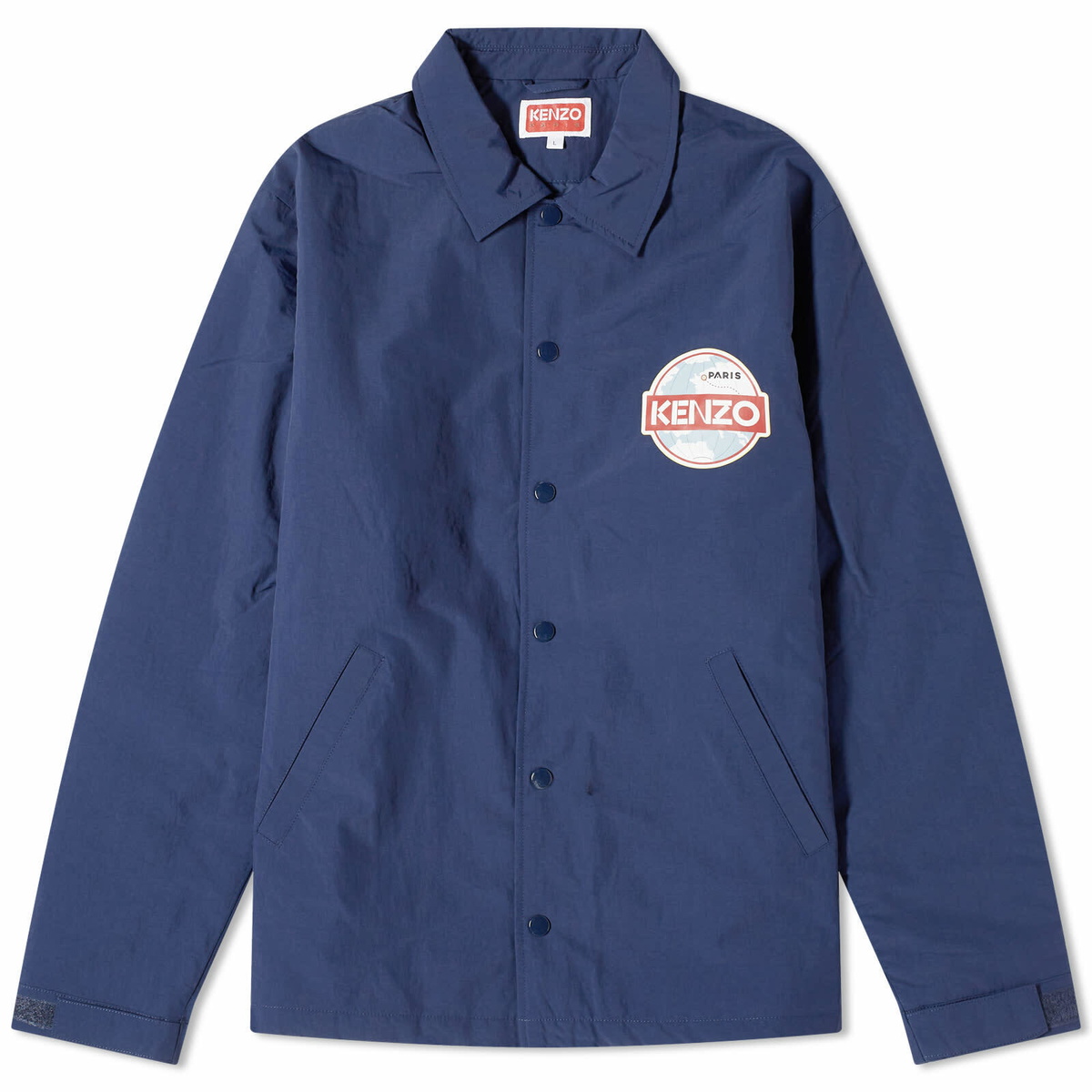 KENZO コーチジャケット M ネイビー Kenzo Paris Men's Kenzo Globe Padded Coach Jacket in