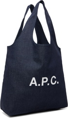 A.P.C. Navy Ninon Denim Tote