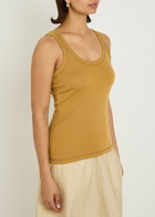 Lemaire Ribbed Cotton Tank top Camel