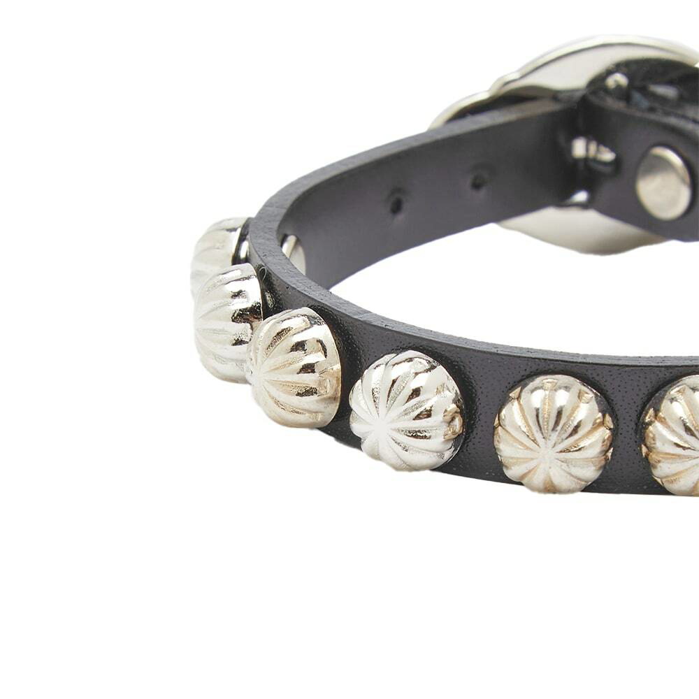 Toga Pulla Women's Metal Leather Bracelet in Black Toga Pulla