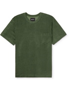 Howlin' - Fons Cotton-Blend Terry T-Shirt - Green