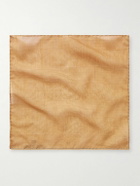 Anderson & Sheppard - Prince of Wales Checked Wool and Silk-Blend Pocket Square