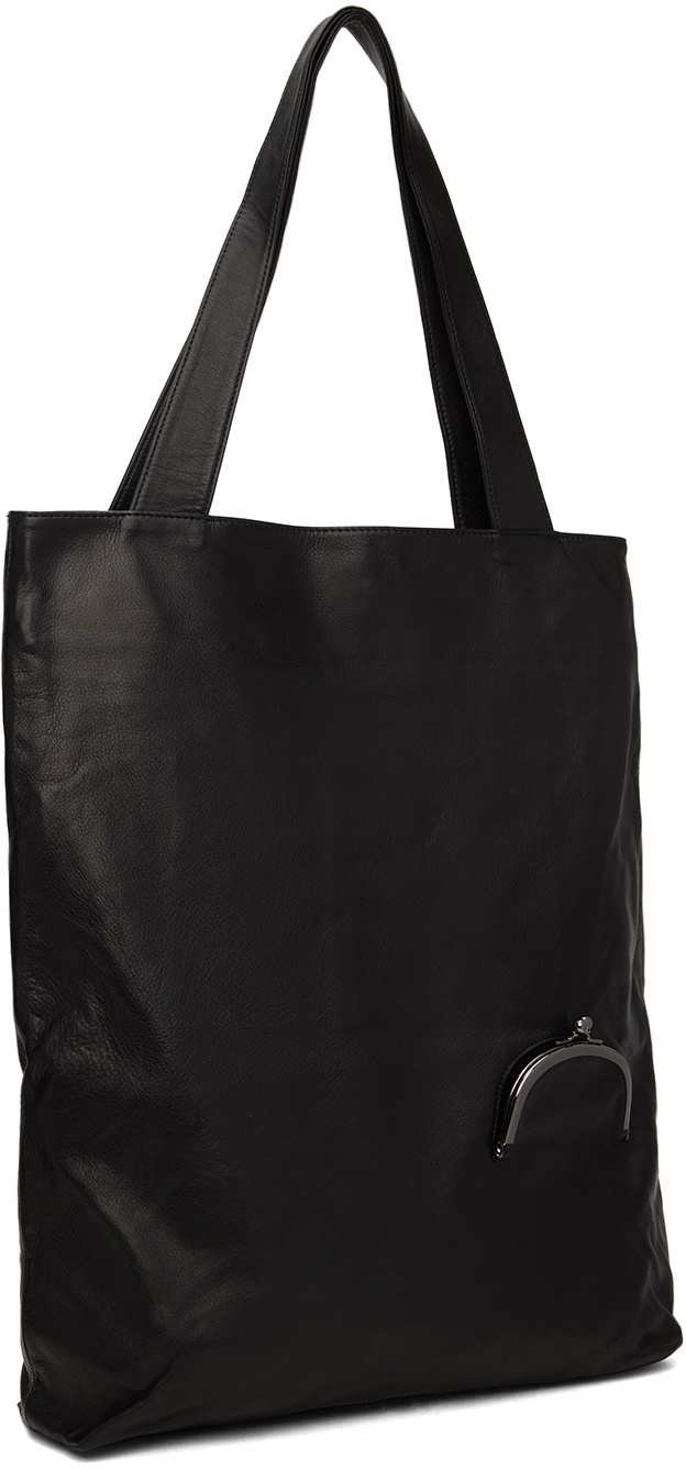 Yohji Yamamoto Black discord Large Crisp Tote Yohji Yamamoto