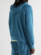 Les Tien - Garment-Dyed Cotton-Jersey Hoodie - Blue