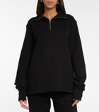 Les Tien - Cotton jersey half-zip sweatshirt