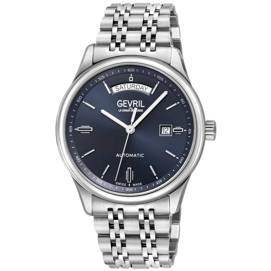 Gevril Excelsior Automatic Blue Dial Mens Watch 48207B