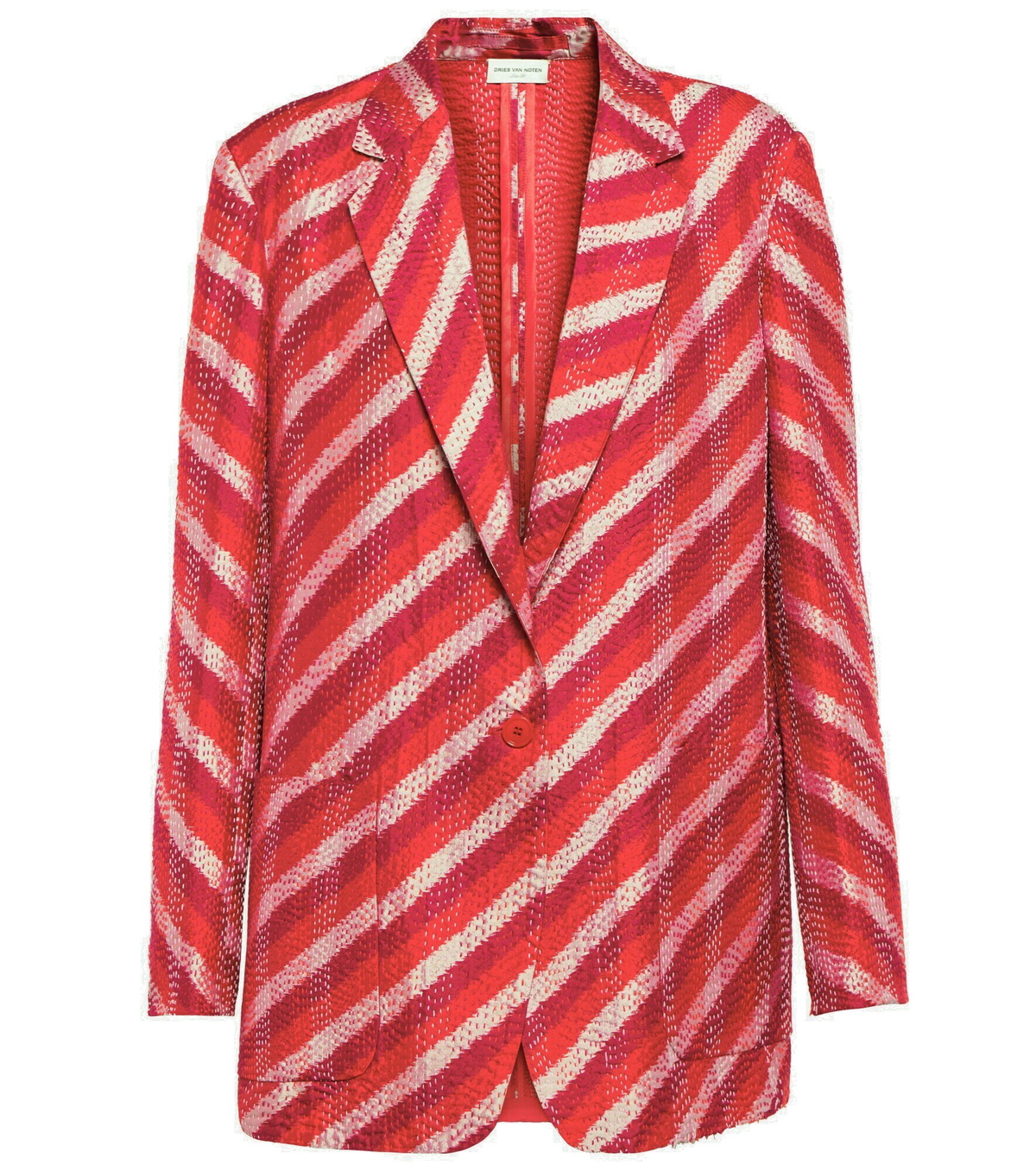 22SS【DRIES VAN NOTEN】Striped silk ikat blazer ブレザー Dries Van Noten - Striped silk ikat blazer Dries Van Noten