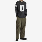 Pop Trading Company Men's Mesh Football Longsleeve Top in Black