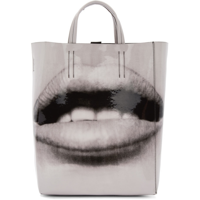 Acne Studios Black and White Baker AP Tote Acne Studios