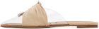 Nensi Dojaka Beige Pointed Toe Mule Flats