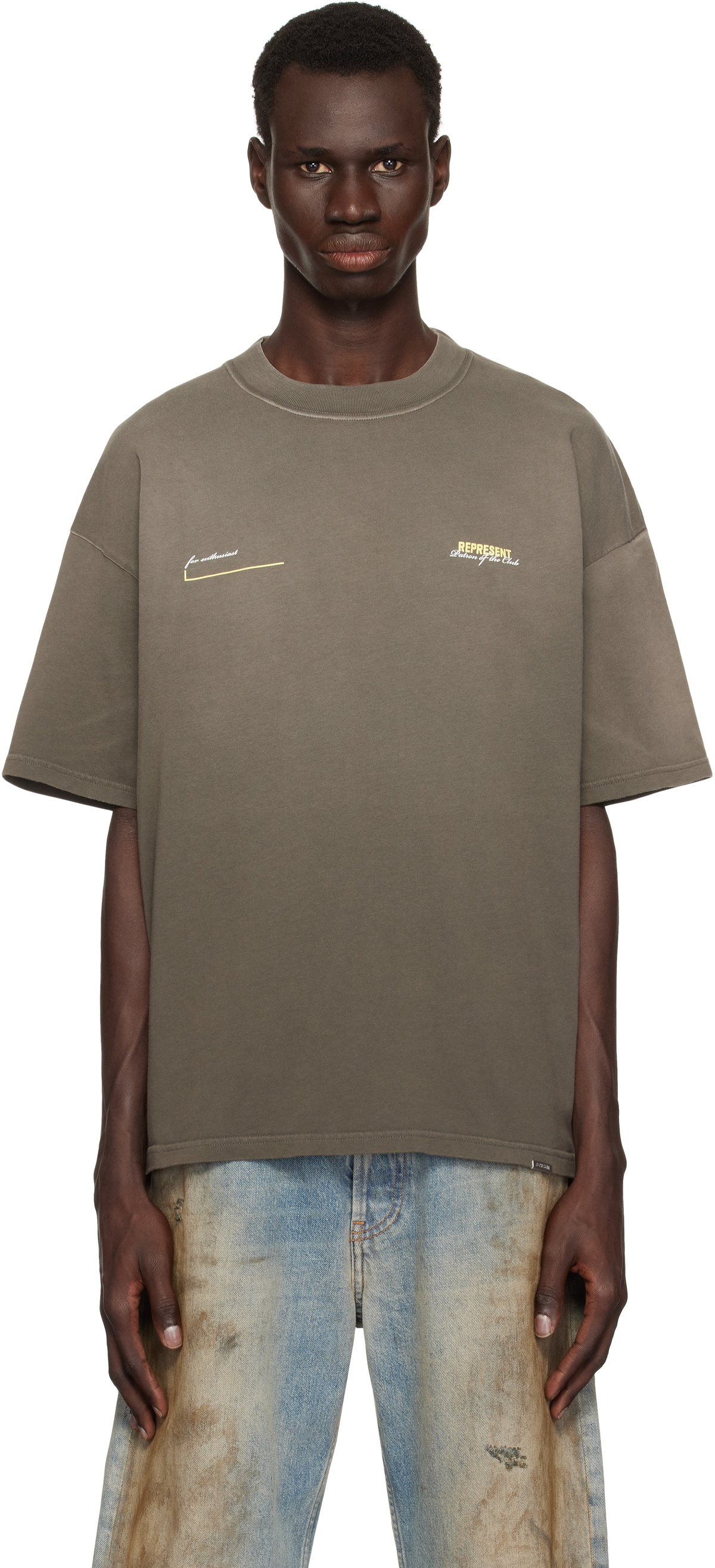 Represent Gray 'Patron Of The Club' T-shirt Represent