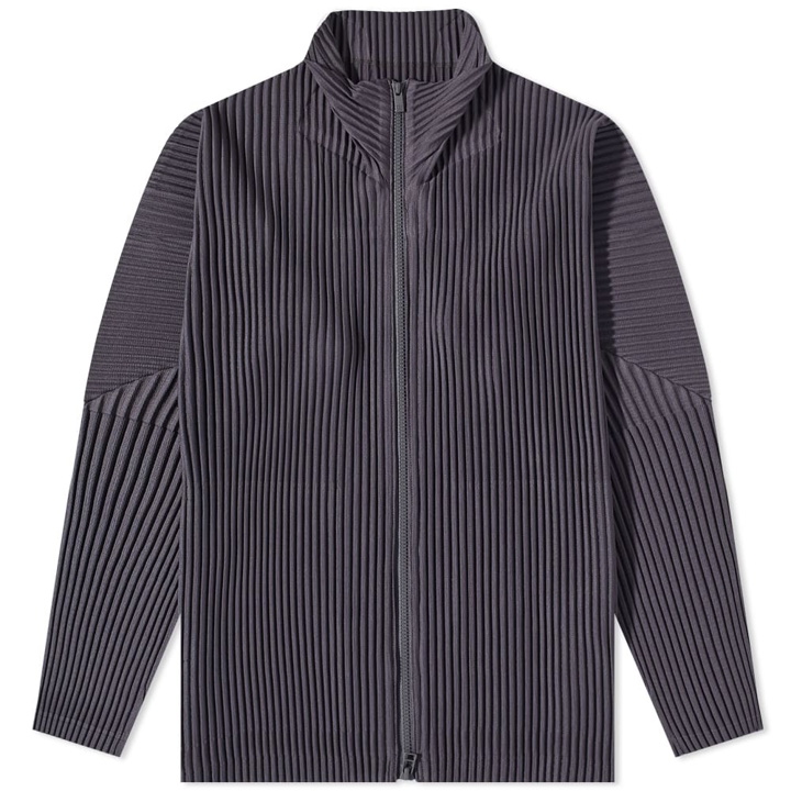 Photo: Homme Plissé Issey Miyake Men's Pleated Track Jacket in Taupe Violet