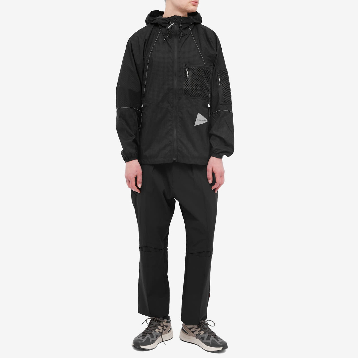 ジャケット・アウター [L]and wander Ripstop Hooded Jacket And Wander Men's Breathable Ripstop Hooded Jacket in Black and Wander