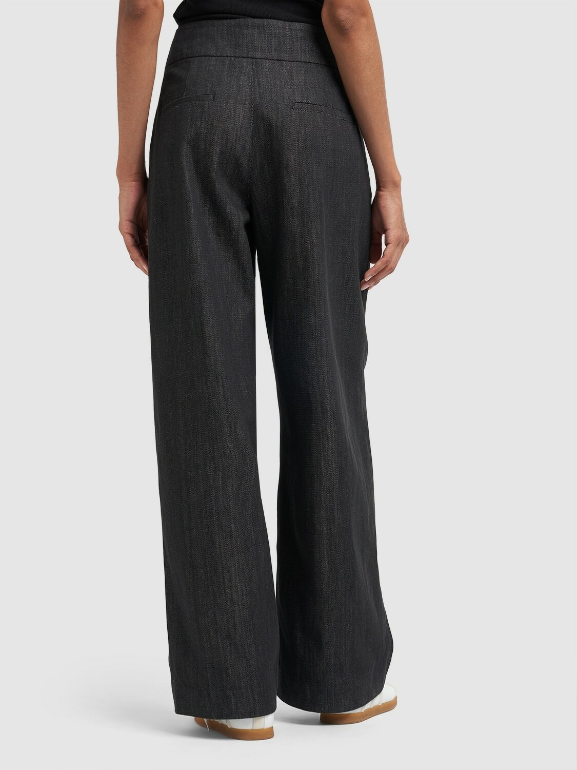 【関税＆送料込み】Max Mara Denim-Effect Cotton Trousers S MAX MARA Athos Cotton Denim Effect Wide Pants S Max Mara
