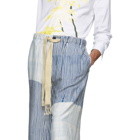 Loewe White and Blue Drawstring Shorts