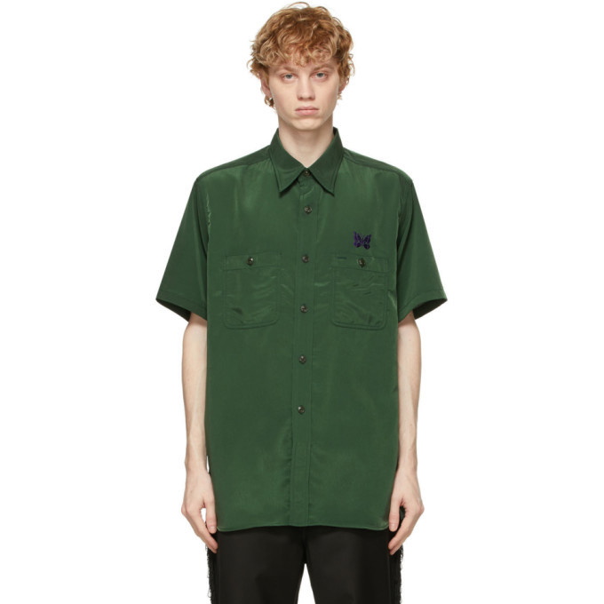 Photo: Needles Green Satin Work Shirt