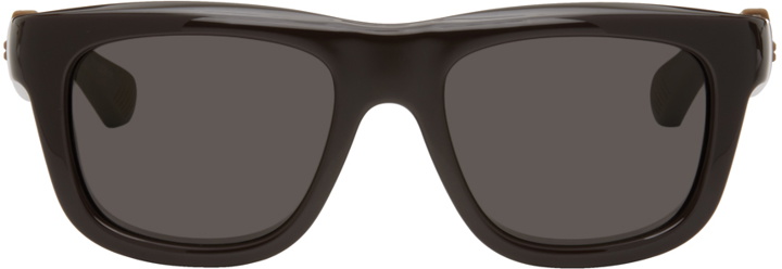 Photo: Bottega Veneta Black Mitre Square Sunglasses