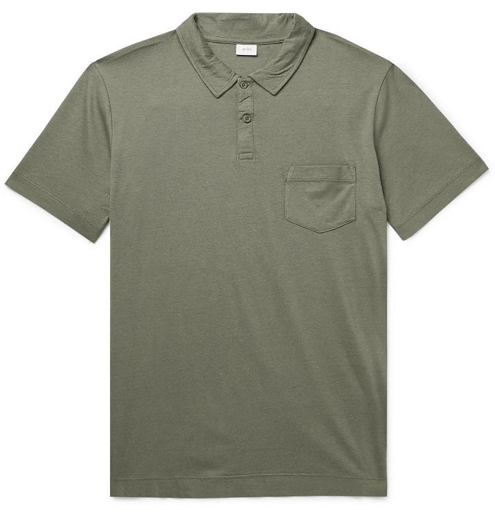 Photo: Onia - Eric Cotton and Modal-Blend Jersey Polo Shirt - Green