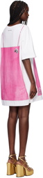 Marc Jacobs White & Pink Trompe L'oeil T-shirt Minidress