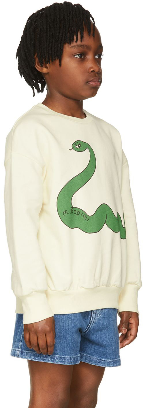 Mini Rodini Kids Off-White Snake Sweatshirt