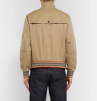 Burberry - Logo-Embroidered Cotton-Twill Bomber Jacket - Beige