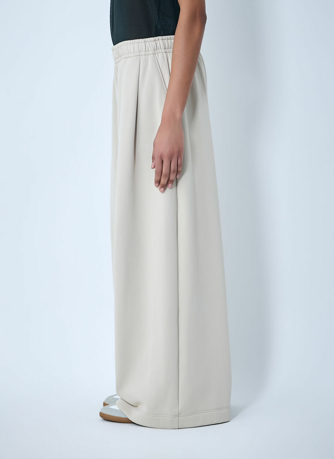 Lacoste Wide-Leg Trousers with Elasticated Waistband