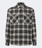 Moncler Checked cotton flannel zip-up shirt