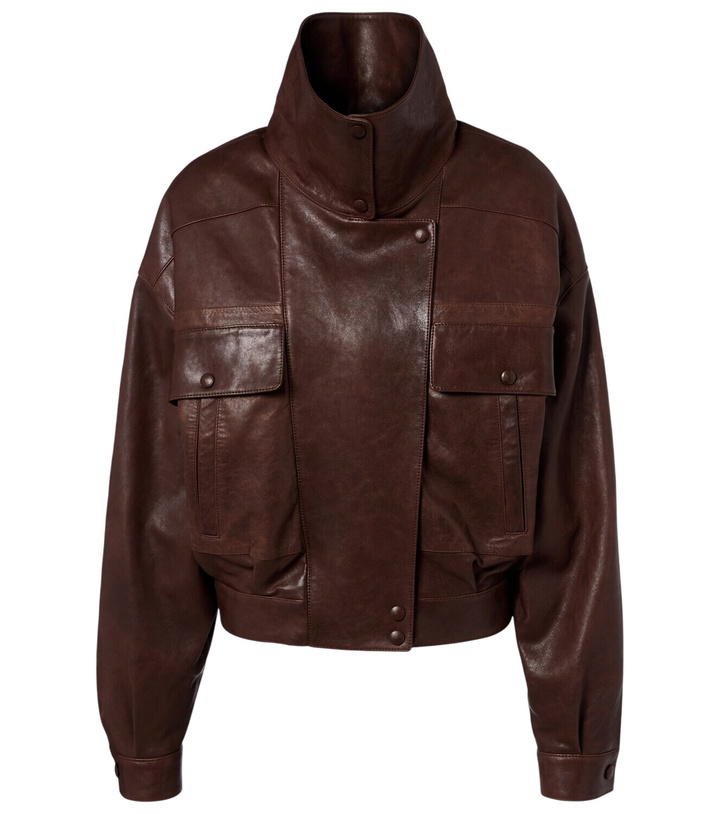 Photo: Saint Laurent Leather bomber jacket