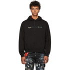Doublet Black 404 Spangle Embroidery Hoodie
