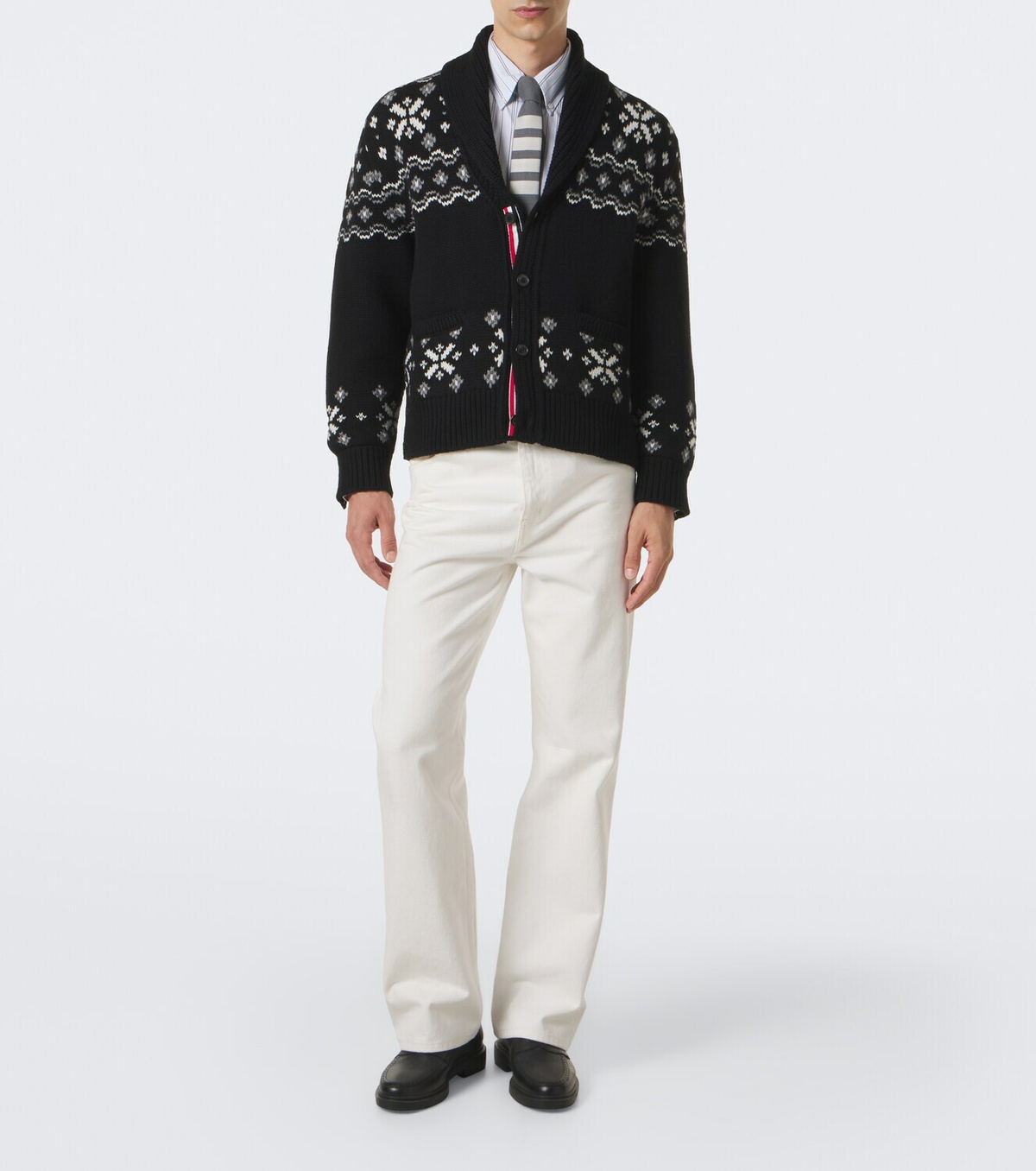 Thom Browne Fair Isle intarsia cashmere cardigan
