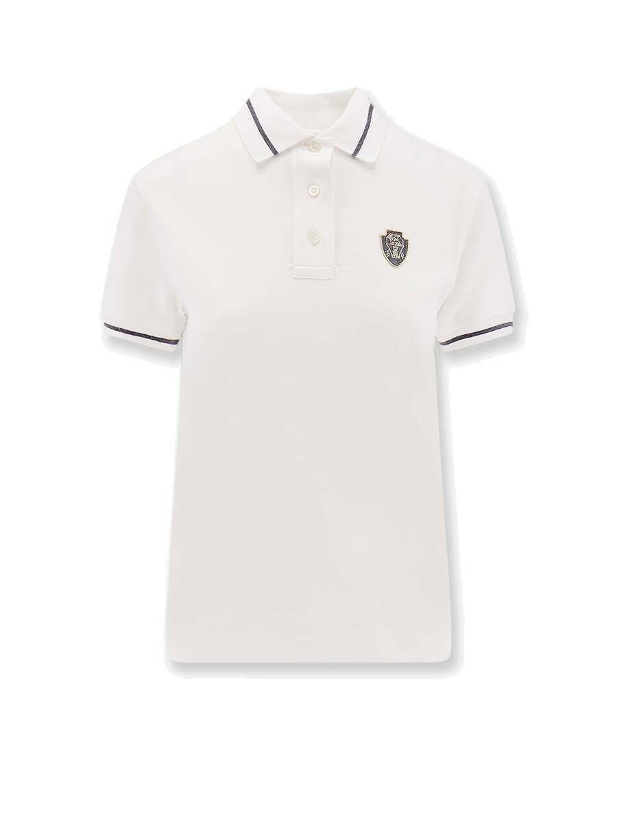 Brunello Cucinelli Polo Shirt White Womens Brunello Cucinelli