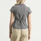 DUNST Women's Blouse in Black Check