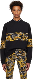 Versace Jeans Couture Black & Yellow Paneled Sweatshirt
