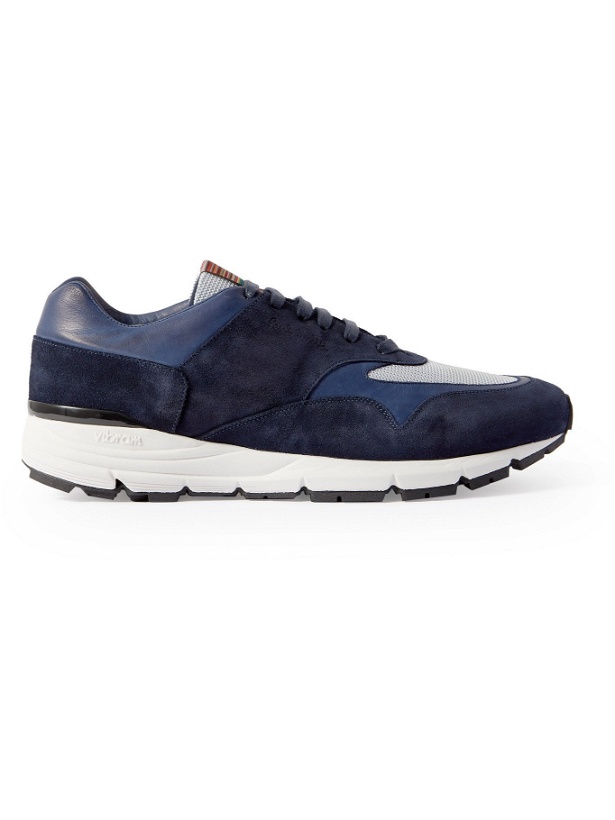 Photo: PAUL SMITH - Gordon Suede and Mesh Sneakers - Blue - 6
