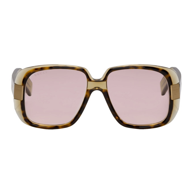 Photo: Gucci Tortoiseshell Oversized Cruise Square Sunglasses