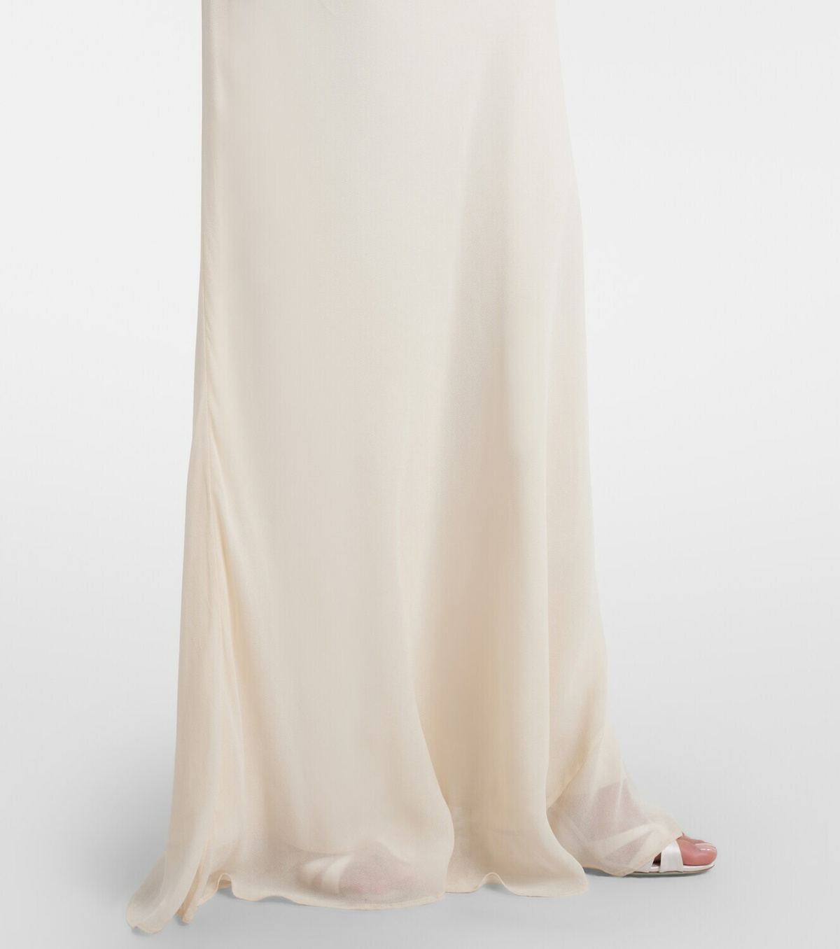 Self-Portrait Bouclé peplum and georgette gown