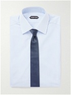 TOM FORD - Striped Cotton-Poplin Shirt - Blue