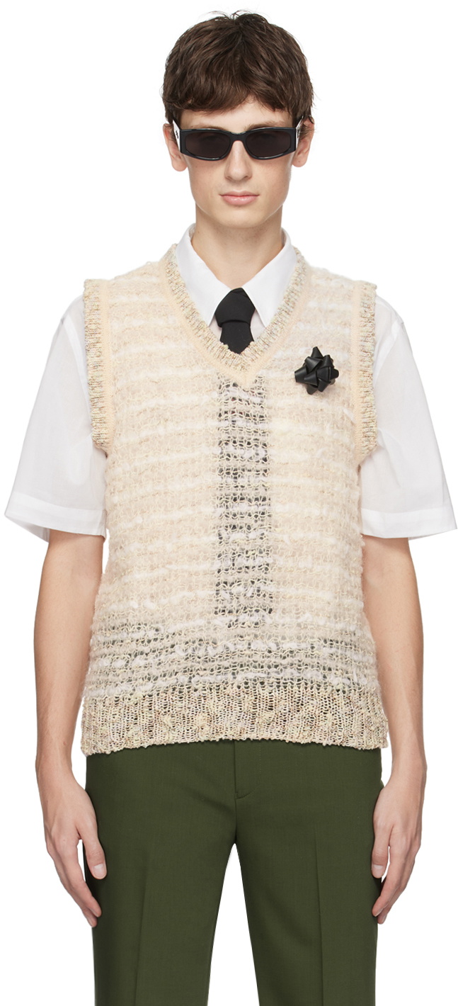 Ernest W. Baker Off-White V-Neck Vest