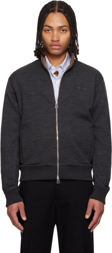 Photo: Givenchy Gray 'GIVENCHY Paris' Gros Grain Sweatshirt