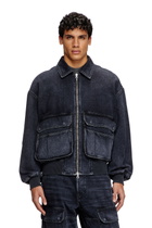 Diesel Jacket in batavia-weave denim - Denim Jackets - Unisex - Black
