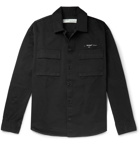 Off-White - Oversized Logo-Print Cotton-Twill Shirt Jacket - Black