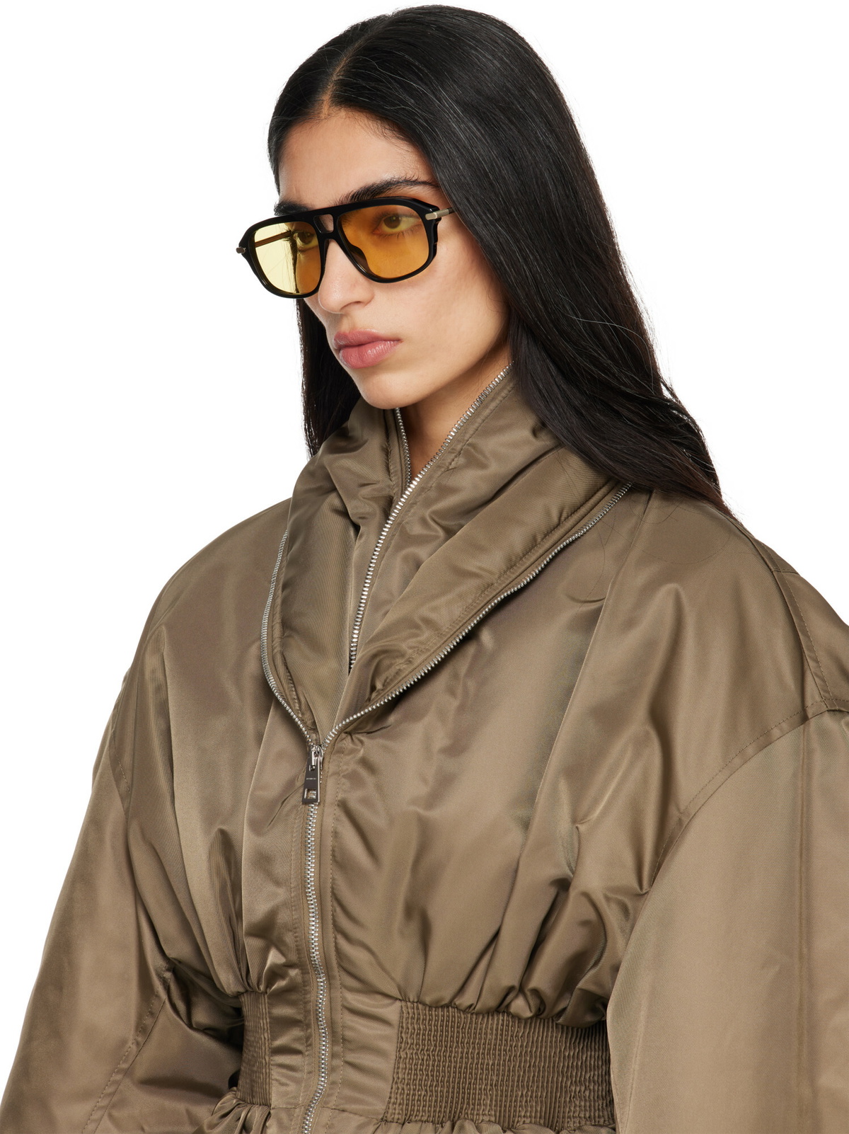 Givenchy Black GV One Aviator Sunglasses