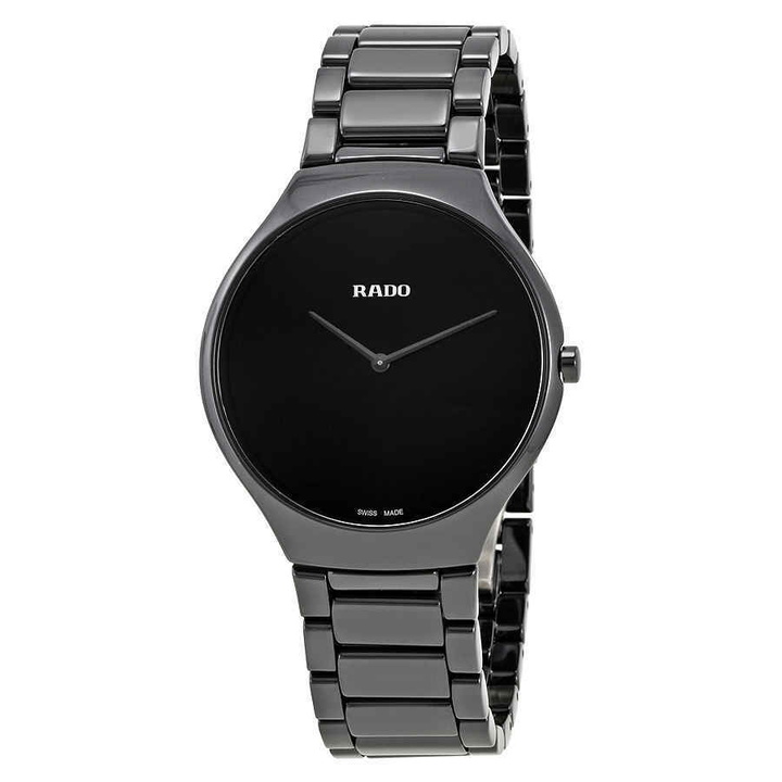 Photo: Rado True Thinline Black Ceramic Mens Watch R27741182