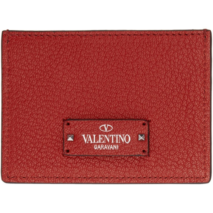 Photo: Valentino Red Valentino Garavani Logo Patch Card Holder