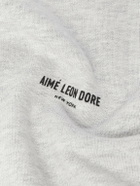 Aimé Leon Dore - Logo-Print Cotton-Jersey Hoodie - Gray