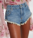 Blumarine Embellished denim shorts