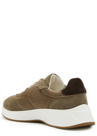 Jude Llow Maison Panelled Grained Leather Sneakers Taupe